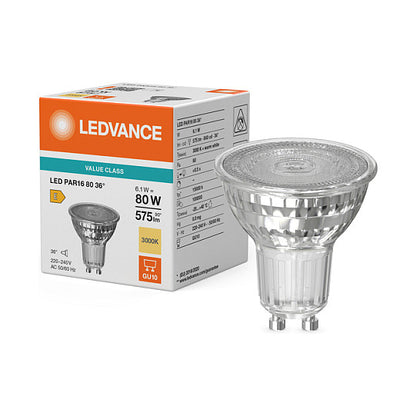Osram LED PAR16 80 36° P 6.1W 830 GU10 LED-Reflektorlampen PAR16 mit Retrofit-Stec