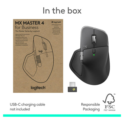 Logitech MX Master 4 for Business - GRAPHITE - 2.4GHZ/BT Business Version