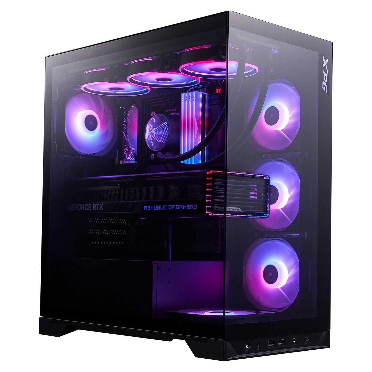 XPG Invader X BTF ATX Midi Tower schwarz 5x120mm ARGB USB C