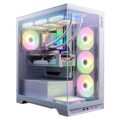 XPG Invader X BTF ATX Midi Tower weiß 5x120mm ARGB USB C