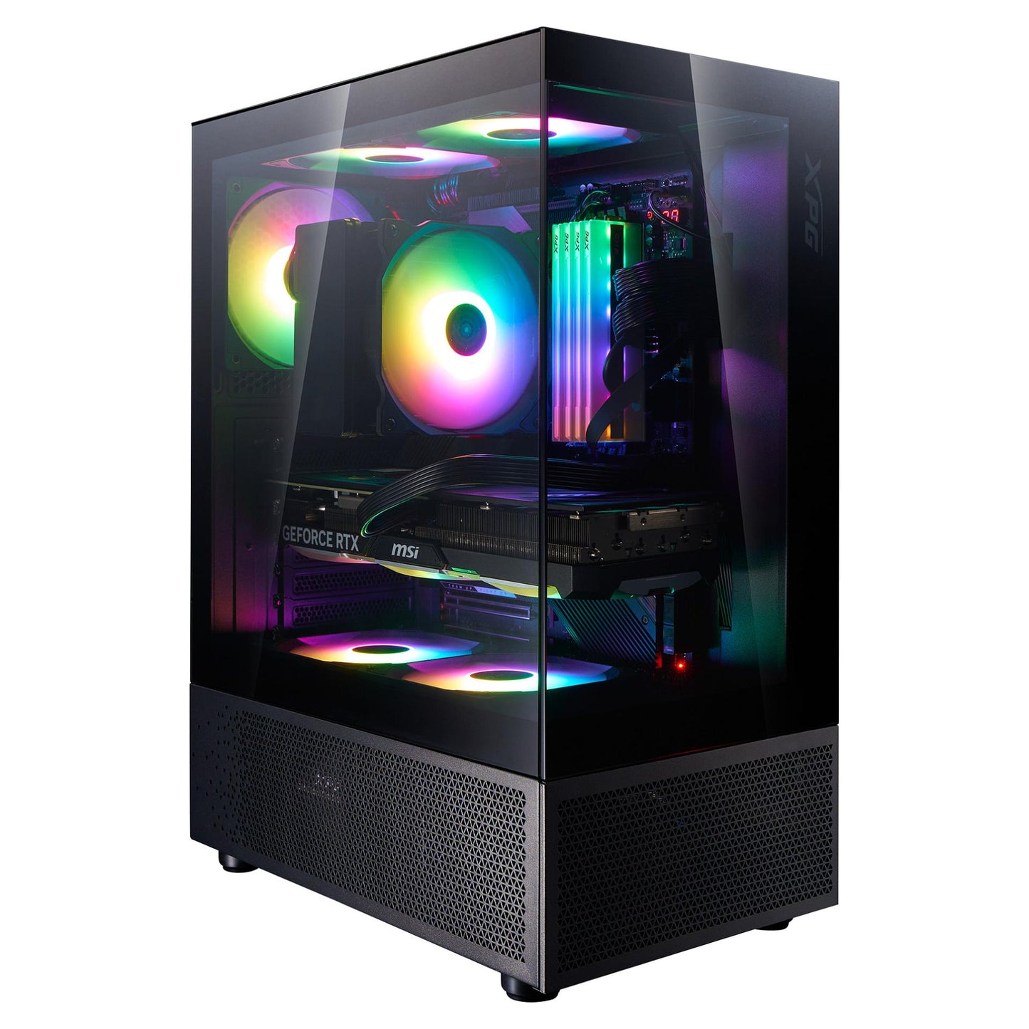 XPG Invader X Mini ATX Midi Tower schwarz 5x120mm ARGB USB C