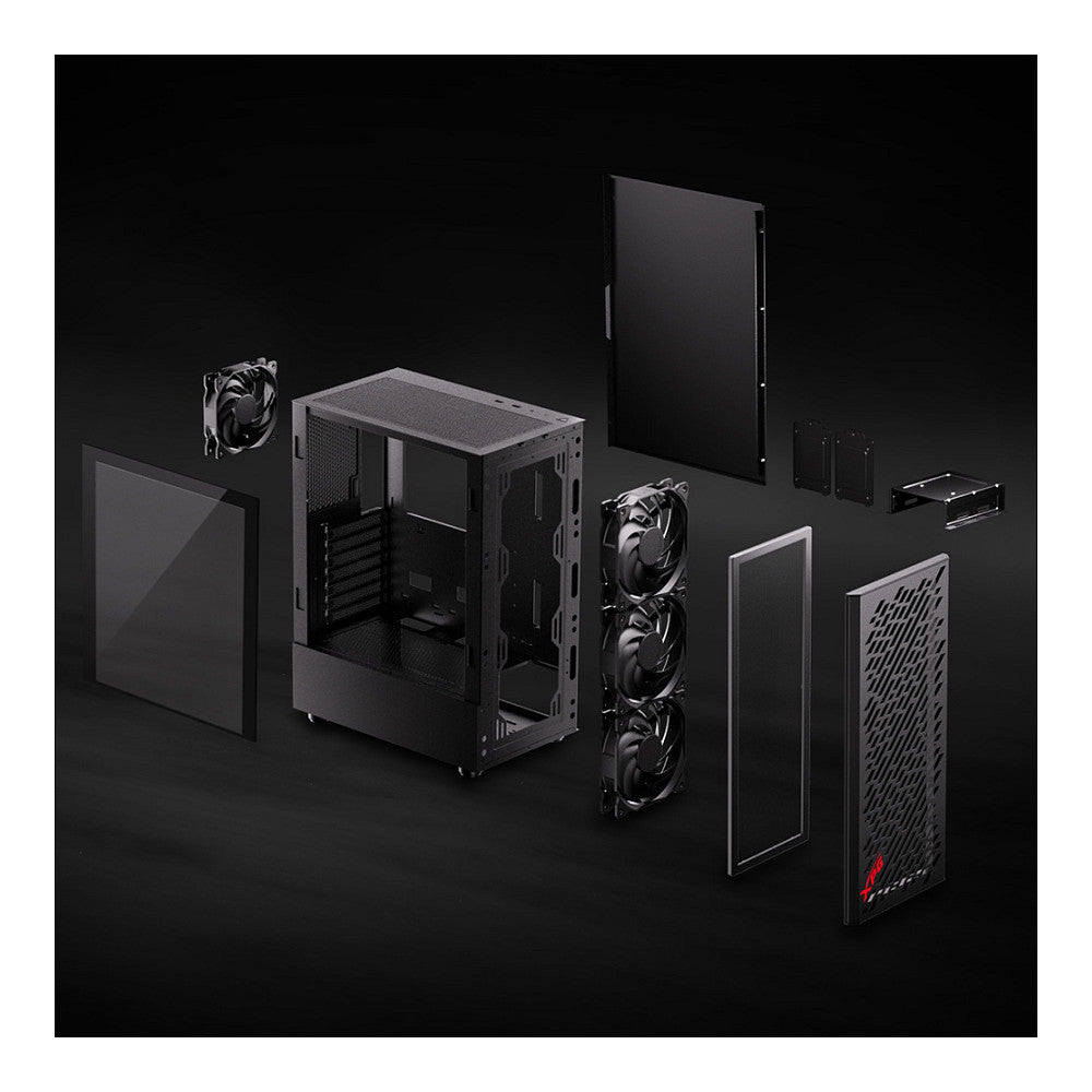XPG Valor Air ATX Midi Tower schwarz Glas 4x120mm