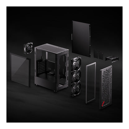 XPG Valor Air ATX Midi Tower schwarz Glas 4x120mm