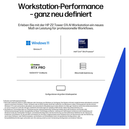 HP Z2 TWR G1I CU9 285K 64GB 1TB