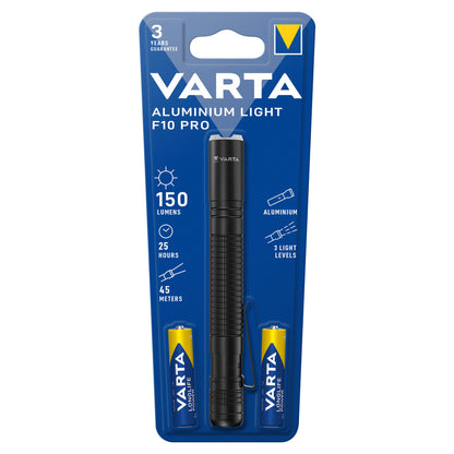Varta Taschenlampe Aluminium Light F10 Pro 2AAA