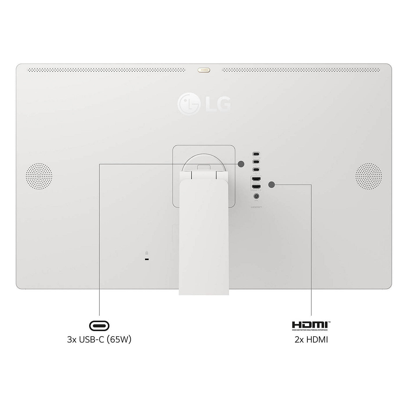 80,0 cm/31,5" (3840×2160) LG 32U889SA-W 16:9 IPS 5 ms 60Hz USB-C (65W) ×3 HDMI ×2 Touchscreen Rollenständer White