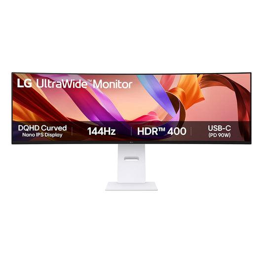 124,5cm/49" (5120×1440) LG 49U950A-W 32:9 Nano IPS 5 ms 144Hz HDMI ×2 DisplayPort 1 USB-C 2×10W Speakers VESA Black