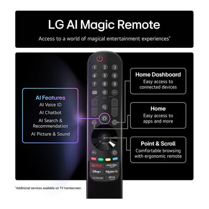 139,7 cm/55" (3840×2160) LG 55QNED85A6C 16:9 QNED evo MiniLED 100/120 Hz a8 Gen2 HDMI ×4 USB ×2 WiFi6 LAN webOS25 Black