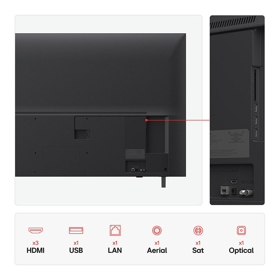 127,0cm/50" (3840×2160) LG 50UA75006LA 16:9 LED 60Hz a7 Gen8 4K HDMI×3 USB×2 WiFi webOS 25 Black
