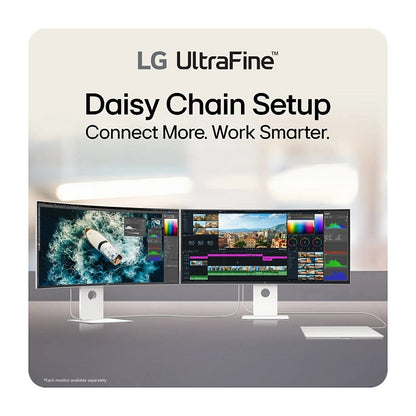 101,6 cm/40" (5120×2160) LG 40U990A-W 21:9 NanoIPS 5 ms 120Hz Thunderbolt 5 (96W) HDMI 2.1×2 DP2.1 USB-C KVM Daisy-Chain Curved White