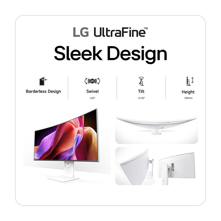 101,6 cm/40" (5120×2160) LG 40U990A-W 21:9 NanoIPS 5 ms 120Hz Thunderbolt 5 (96W) HDMI 2.1×2 DP2.1 USB-C KVM Daisy-Chain Curved White