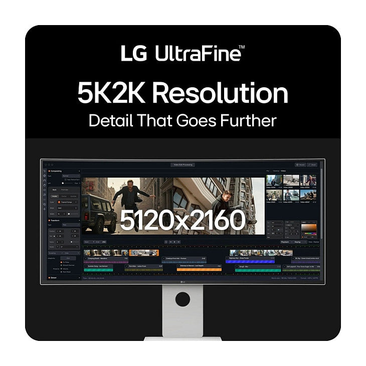 101,6 cm/40" (5120×2160) LG 40U990A-W 21:9 NanoIPS 5 ms 120Hz Thunderbolt 5 (96W) HDMI 2.1×2 DP2.1 USB-C KVM Daisy-Chain Curved White