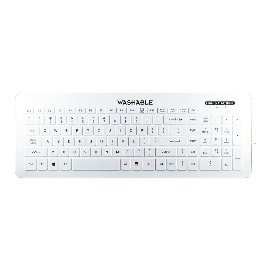 MAN&MACHINE Very Cool Flat DE white Hygienetastatur,white,104Tasten,DE