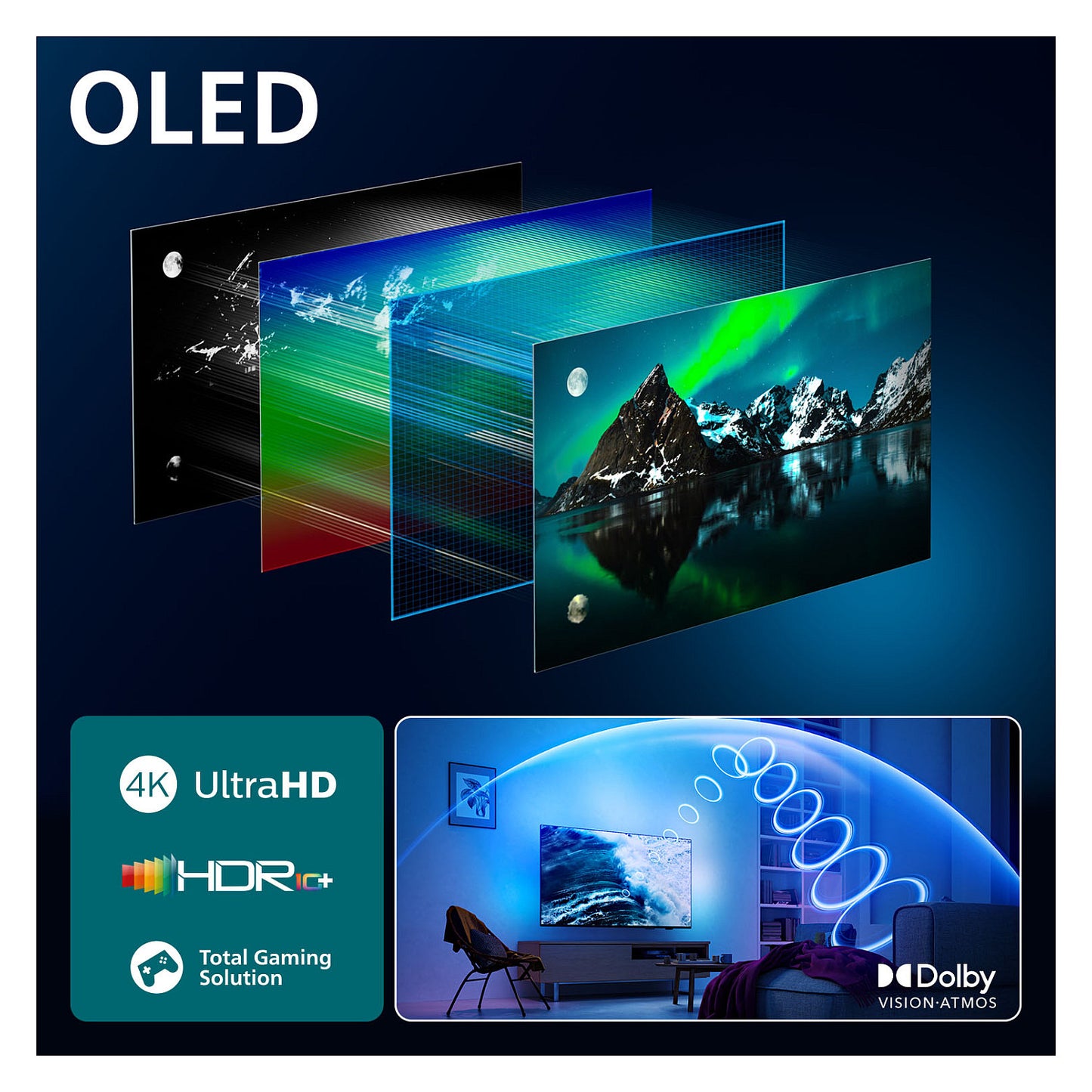 Philips 65OLED760/12 164cm 65" 4K OLED 120 Hz Ambilight Smart TV