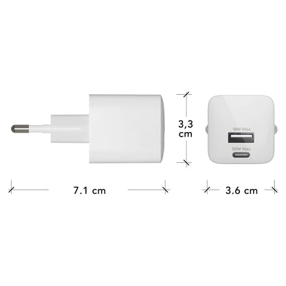 dbramante1928 WALL CHARGER - USB-C+USB-A