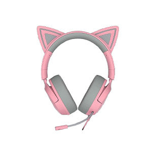Razer Kraken Kitty V3 X Quartz (rosa/grau, 3,5-mm-Klinkenstecker)