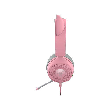 Razer Kraken Kitty V3 X Quartz (rosa/grau, 3,5-mm-Klinkenstecker)