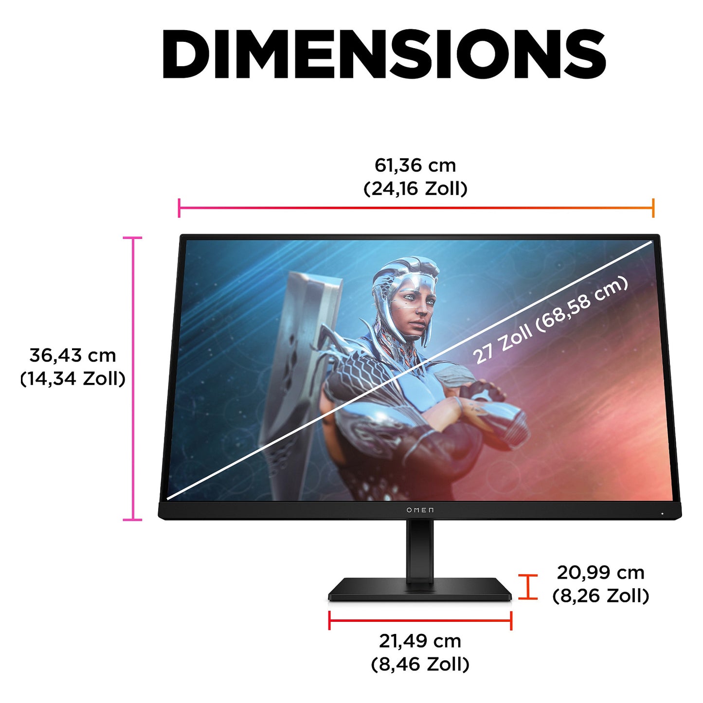 HP OMEN by HP 27 - LED-Monitor - Gaming - 68.6 cm (27")