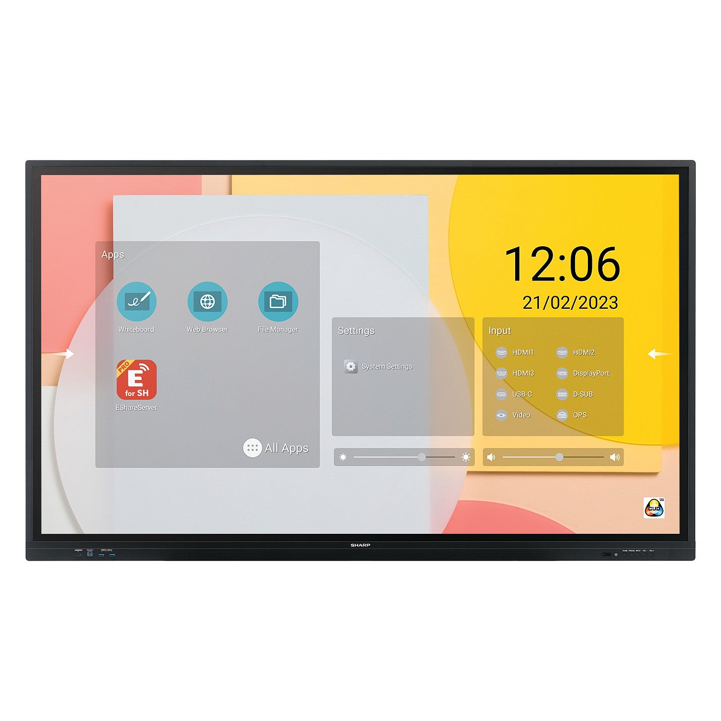 Sharp PN-LC652 Digital Signage Touch Display 165,1 cm (65")