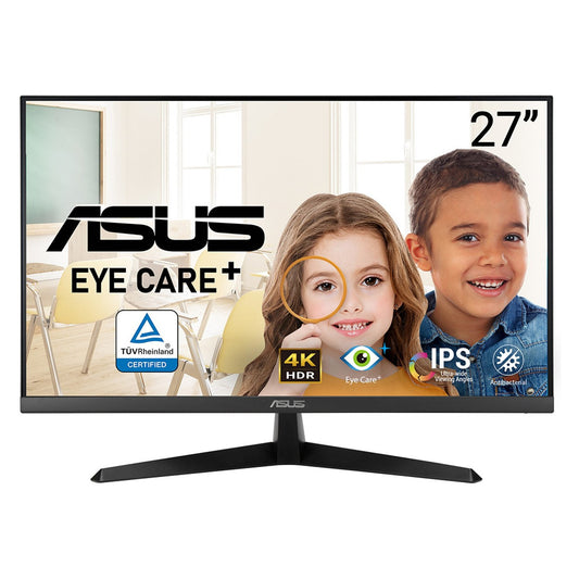 ASUS VY27UQ Eye Care Monitor 68,58cm 27Zoll IPS WLED UHD 16:9 60Hz 350cd/m2 5ms 2xHDMI DP 2x2W Black