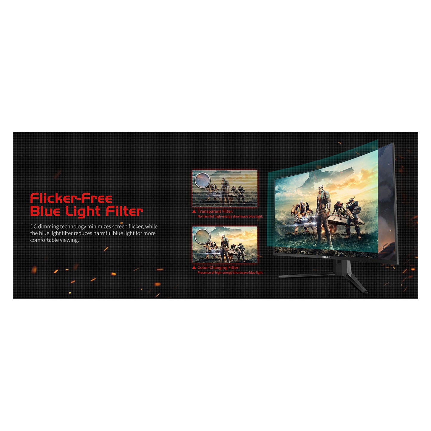 KOORUI G3221SC QHD Curved Gaming Monitor 80 cm (31,5 Zoll)