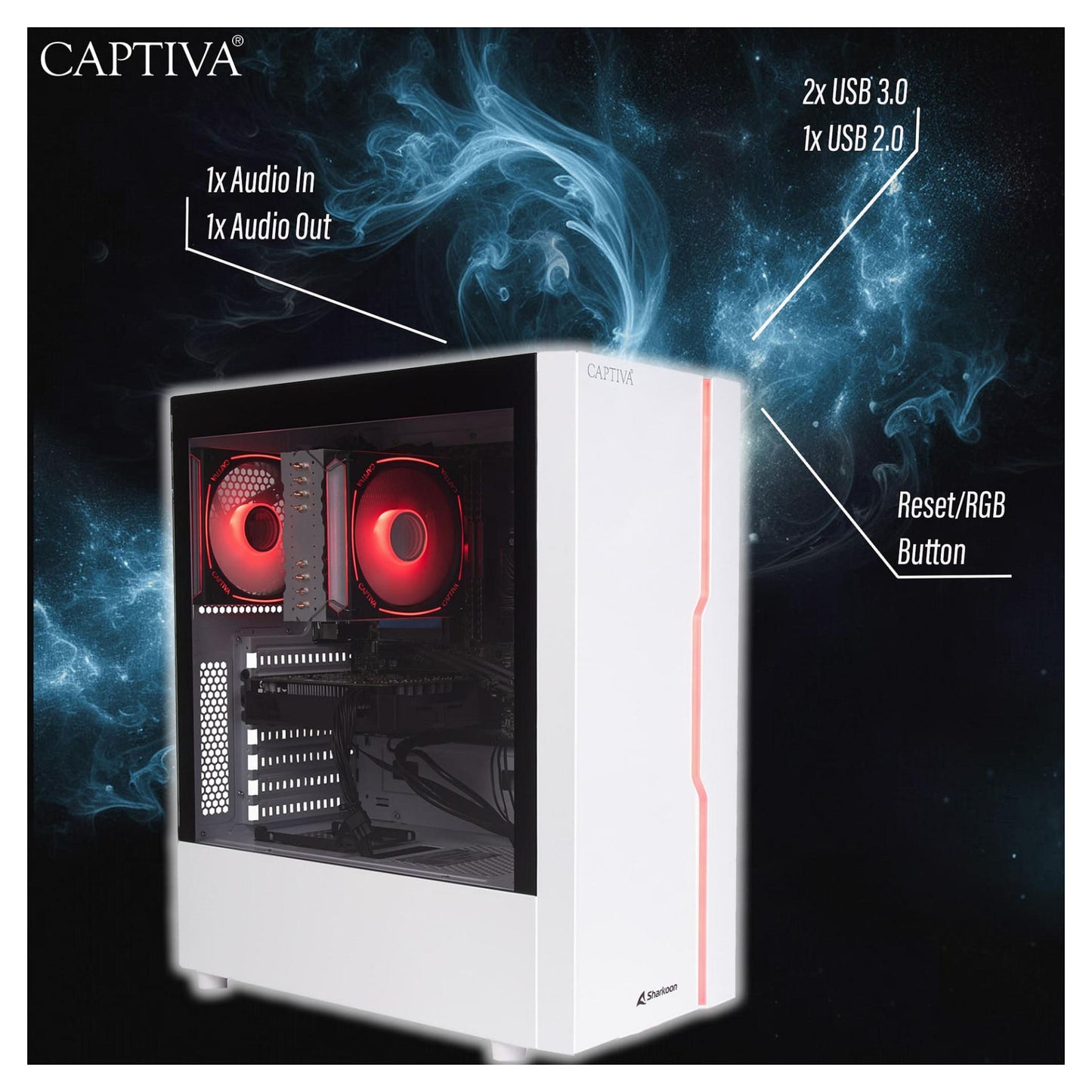 Captiva Advanced Gaming R94-169 RYZ7 5700X, 32GB 1TB RTX 5060 Ti, Wi-Fi 6, Windows 11 Home
