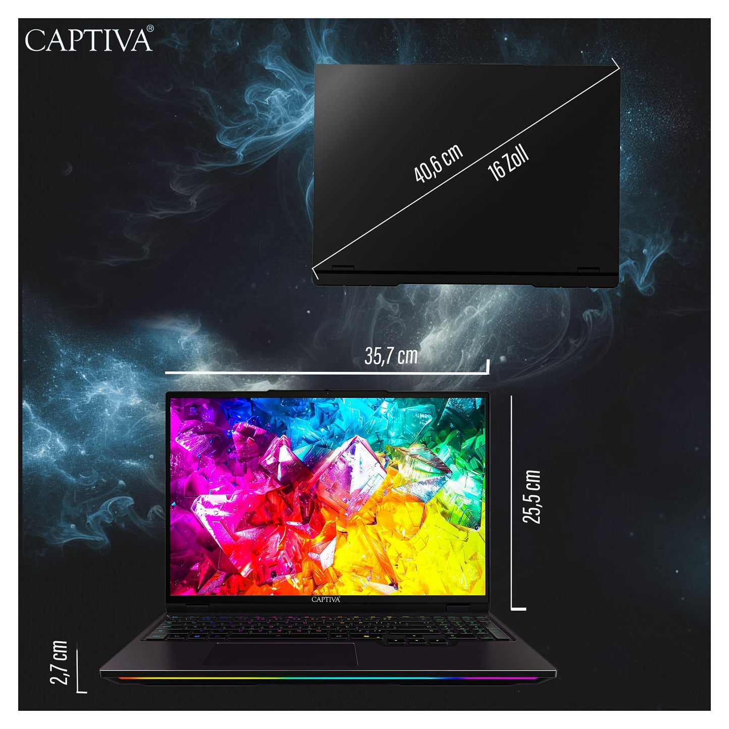 Captiva Notebook Highend Gaming R95-065GE 32GB/1TB SSD RTX5080 Win 11
