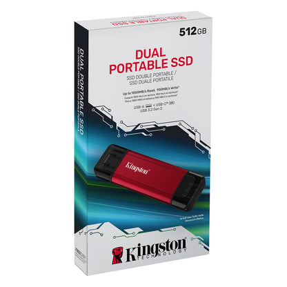 KINGSTON 512GB Dual USB-A/C PortableUp to 1050MB/s USB 3.2 Gen 2