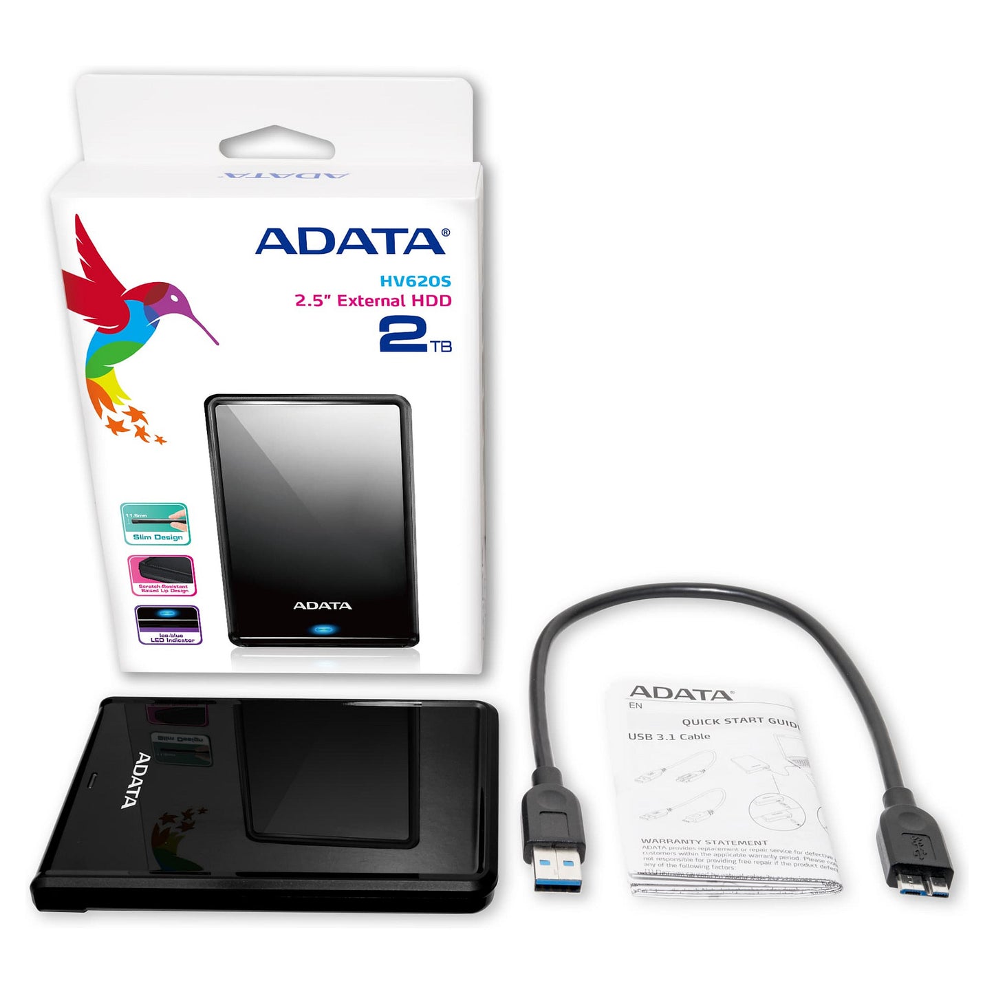 ADATA Externe HDD HV620S 4TB 2.5 VALUE Black