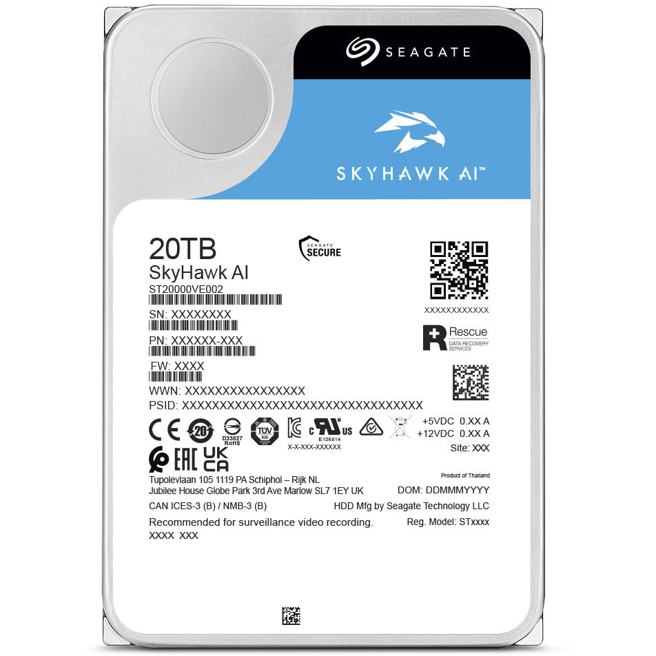 Seagate ST20000VE004 3,5" SkyHawk AI / 20TB