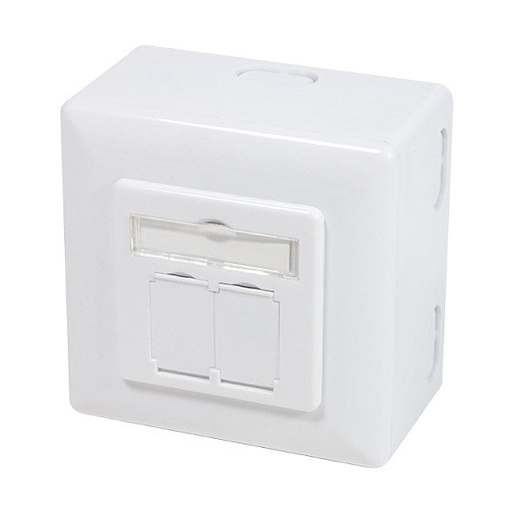 Logilink CAT 6 Auf und Unterputzdose vollgeschirmt RAL 9003