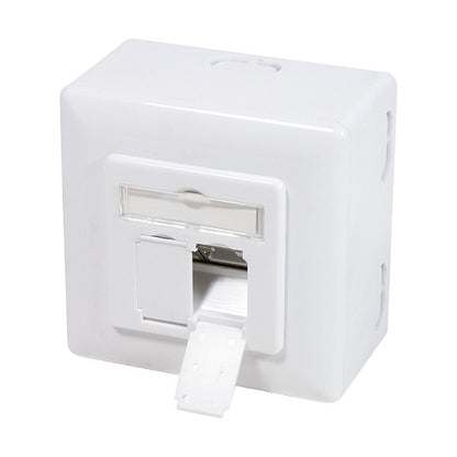 Logilink CAT 6 Auf und Unterputzdose vollgeschirmt RAL 9003