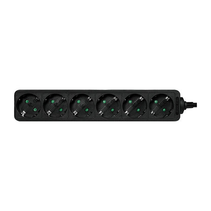 Logilink Steckdosenleiste 6-fach mit Schutzkontakt , schw.
