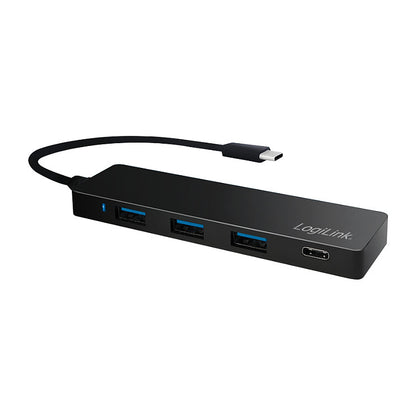 Logilink USB 3.1 HUB 3+1-port Type-C schwarz