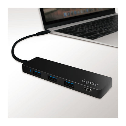 Logilink USB 3.1 HUB 3+1-port Type-C schwarz