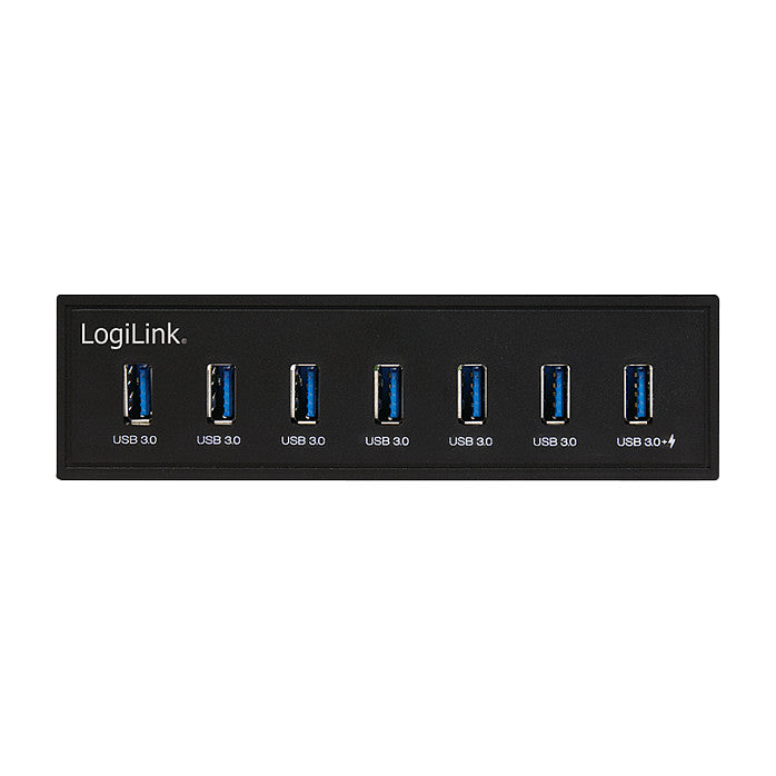 Logilink USB HUB 3.0, 7-Port, 5,25" intern + Schnelladeport