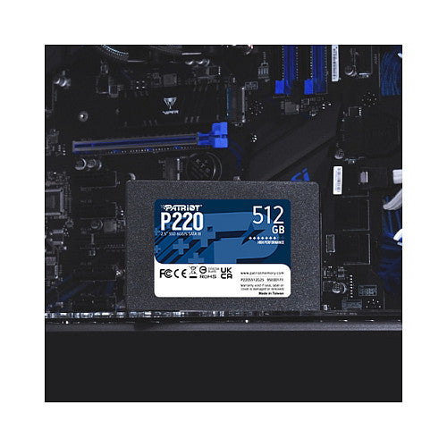 2,5" Patriot P220 512 GB (schwarz, SATA III 6 Gb/s, 2,5")