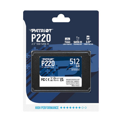 2,5" Patriot P220 512 GB (schwarz, SATA III 6 Gb/s, 2,5")