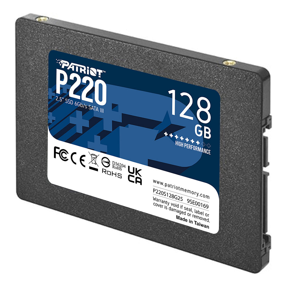 2,5" Patriot P220 128 GB (schwarz, SATA III 6 Gb/s, 2,5")