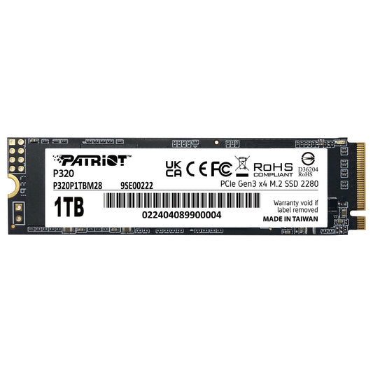 M.2 Patriot P320 1 TB (PCIe 3.0 x4, NVMe 1.3, M.2 2280)