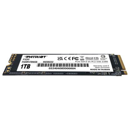 M.2 Patriot P320 1 TB (PCIe 3.0 x4, NVMe 1.3, M.2 2280)