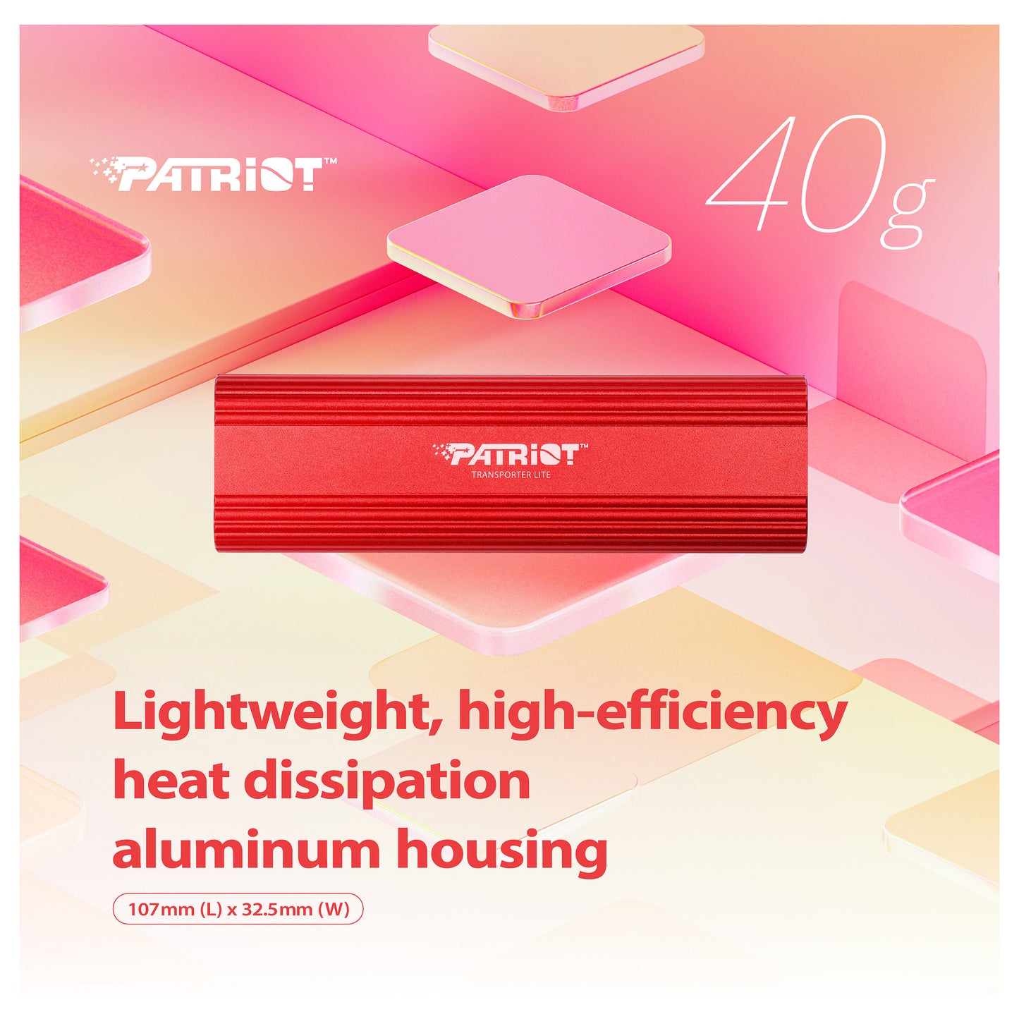 Transporter Lite 1 TB SSD(rot. USB-C 3.2 Gen 2(10 Gbit/s))