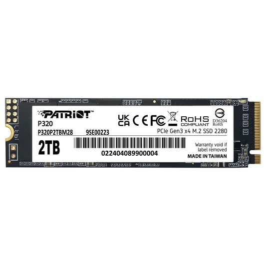 M.2 Patriot 2TB P320 PCIe 3.0 NVME 3000/2200 PE999