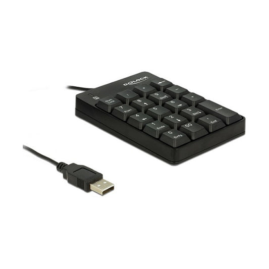 DELOCK USB Nummernblock 19 Tasten schwarz
