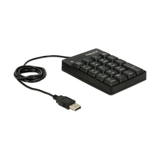 DELOCK USB Nummernblock 19 Tasten schwarz
