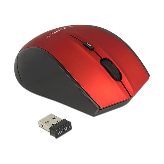 DELOCK Maus Ergonomische optische 5-Tasten Maus 2,4 G