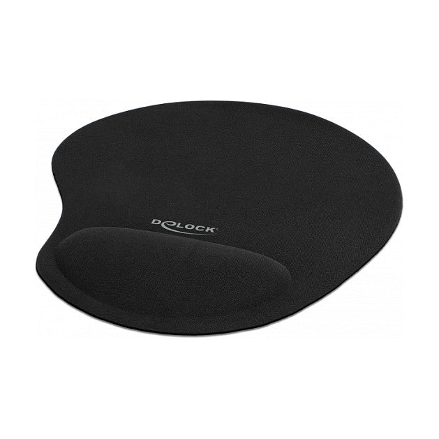 DELOCK Ergonomisches Mauspad mit Gel Handballenauflage schw.