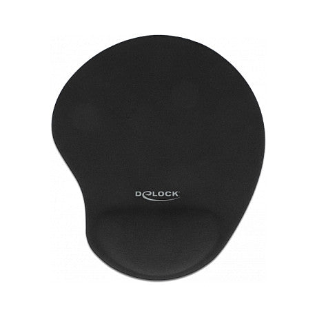 DELOCK Ergonomisches Mauspad mit Gel Handballenauflage schw.