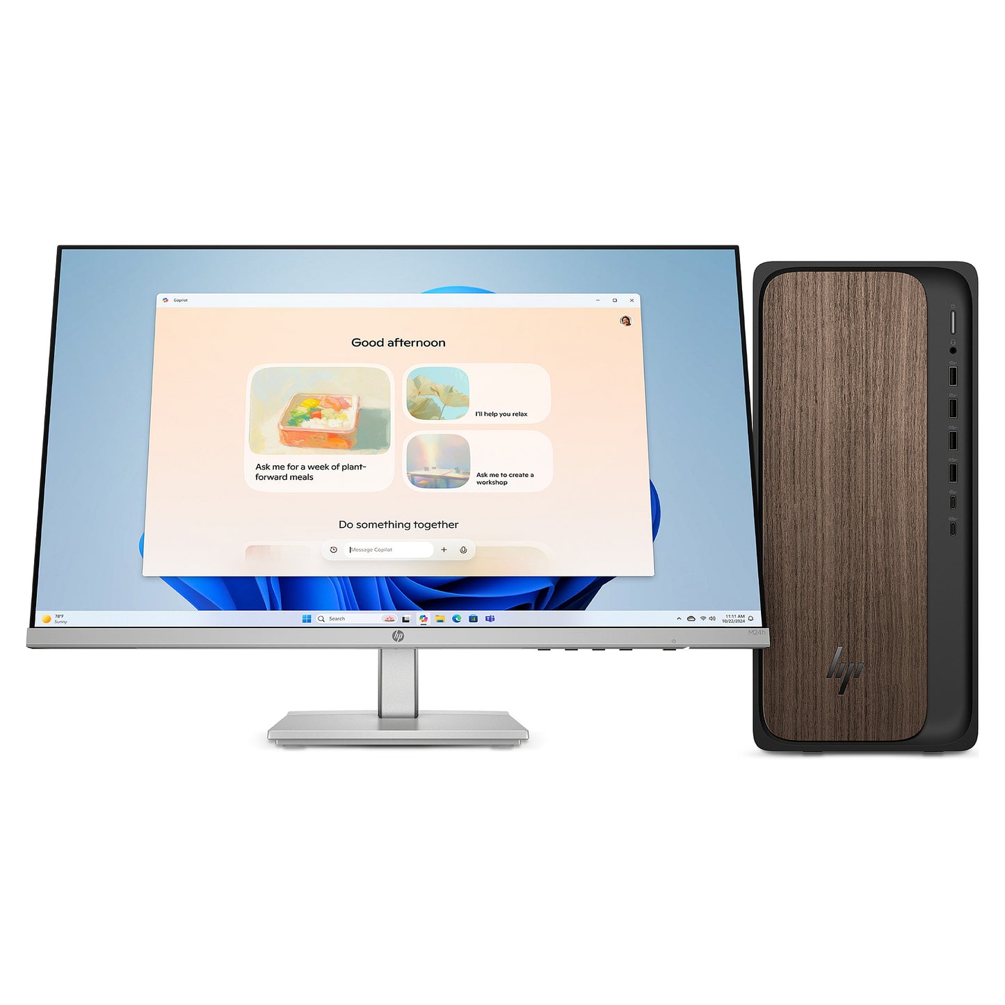 HP OmniDesk AI PC M03-0475ng Core Ultra 7 265 16GB/1TB SSD Windows 11 Dark Wood
