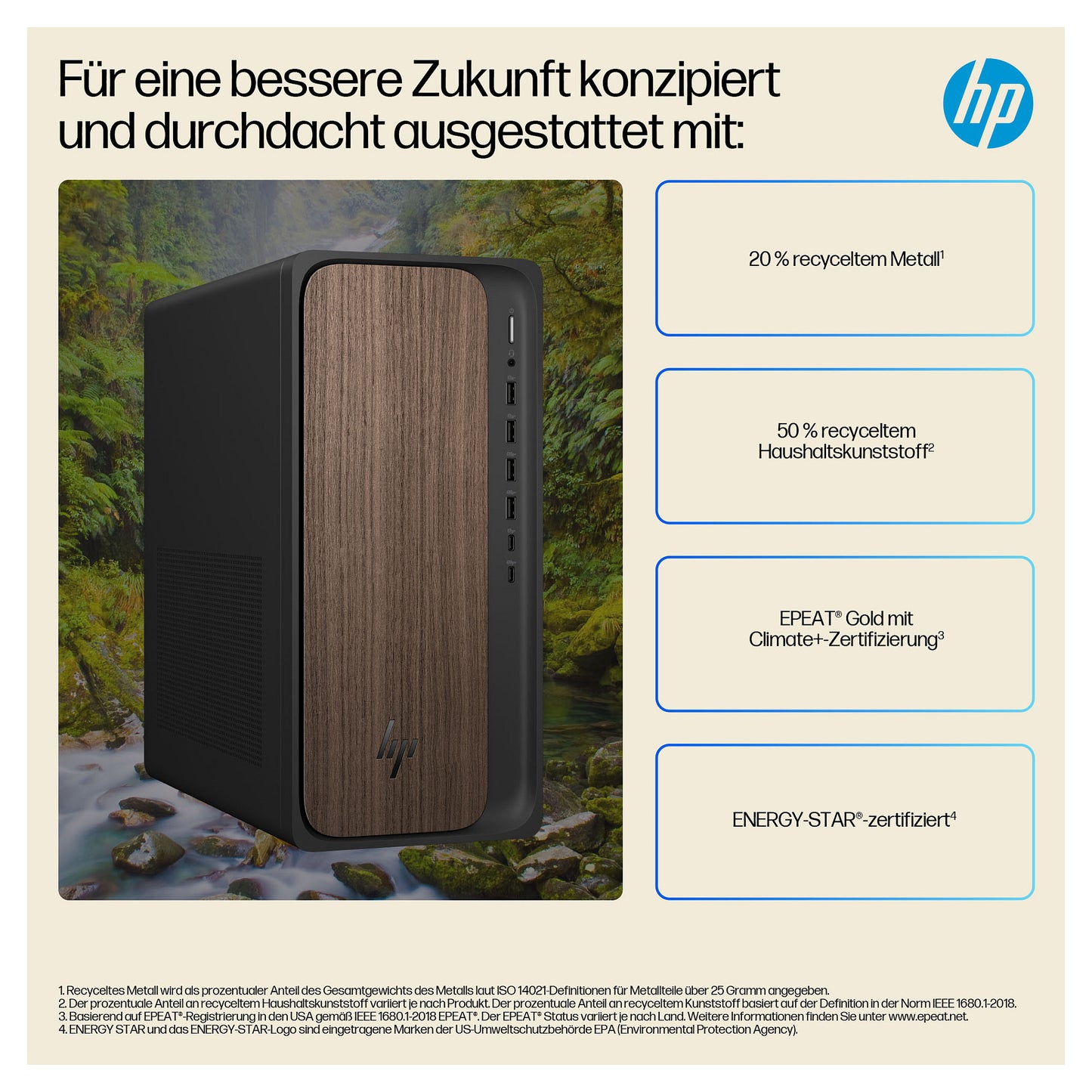 HP OmniDesk AI PC M03-0475ng Core Ultra 7 265 16GB/1TB SSD Windows 11 Dark Wood